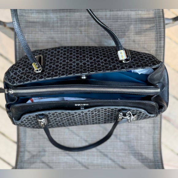 Coach Needlepoint Op Art Sateen Madison Kimberly Carryall - Picture 6 of 15